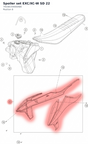 Diagram preview: Spoiler set EXC/XC-W SD 22 (79108154000ABE)