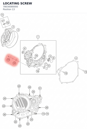 Diagram preview: LOCATING SCREW (78030080000)