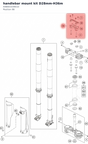 Diagram preview: handlebar mount kit D28mm-H36m (A48001039010)