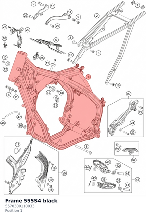 Diagram preview: Frame 555S4 black (5570300110033)