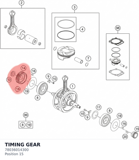 Diagram preview: TIMING GEAR (78036014300)