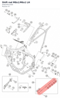 Diagram preview: Shift rod M8x1/M6x1 LH (A56034037000)
