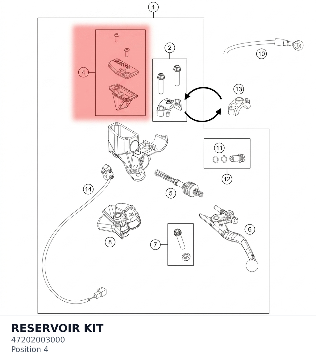 Diagram preview: RESERVOIR KIT (47202003000)