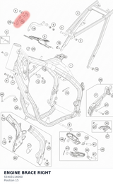 Diagram preview: ENGINE BRACE RIGHT (55403114000)