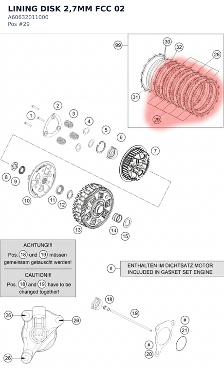 Diagram preview: LINING DISK 2,7MM FCC 02 (A60632011000)