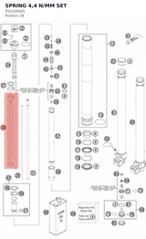 Diagram preview: SPRING 4,4 N/MM SET (95010049S)