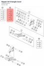 Diagram preview: Repair kit triangle lever (A46004180010)