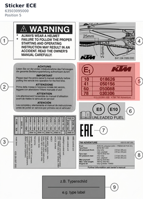 Diagram preview: Sticker ECE (63503095000)