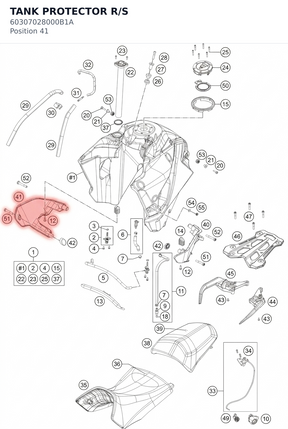Diagram preview: TANK PROTECTOR R/S (60307028000B1A)