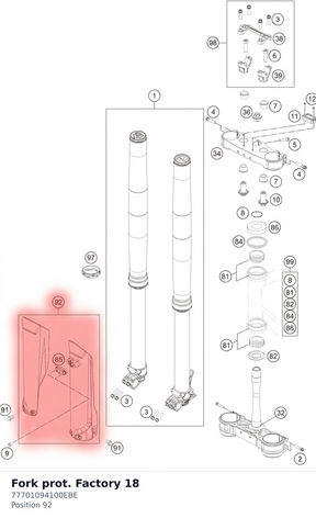 Diagram preview: Fork prot. Factory 18 (77701094100EBE)