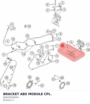Diagram preview: BRACKET ABS MODULE CPL. (60642040044)