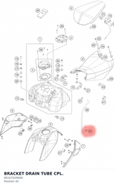 Diagram preview: BRACKET DRAIN TUBE CPL. (90107029000)