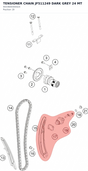 Diagram preview: TENSIONER CHAIN JF511249 DARK GREY 24 MT (9433600304424)