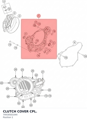Diagram preview: CLUTCH COVER CPL. (79430501044)