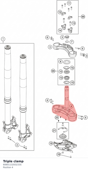 Diagram preview: Triple clamp (6080113203233S)