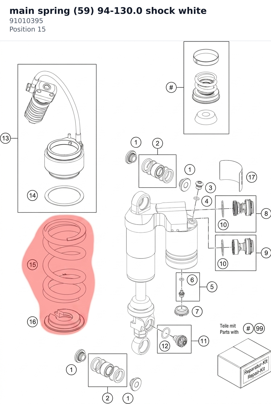 Diagram preview: main spring (59) 94-130.0 shock white (91010395)