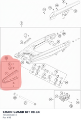 Diagram preview: CHAIN GUARD KIT 08-14 (76504066010)
