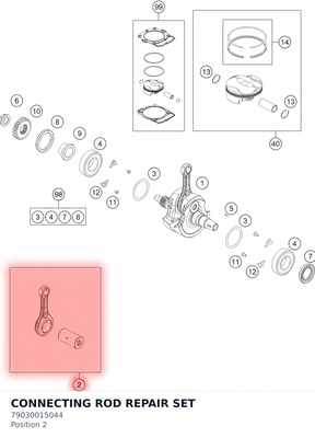 Diagram preview: CONNECTING ROD REPAIR SET (79030015044)