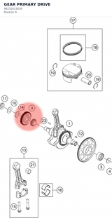 Diagram preview: GEAR PRIMARY DRIVE (96232023030)