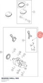 Diagram preview: BEARING SHELL, RED (635300140002)