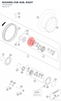 Diagram preview: BUSHING FOR HUB, RIGHT (76710018000)