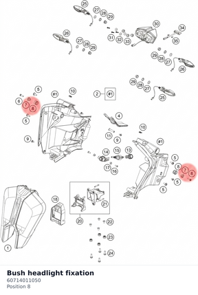 Diagram preview: Bush headlight fixation (60714011050)