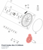 Diagram preview: Front brake disc D 240mm (47209160000)