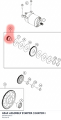 Diagram preview: GEAR ASSEMBLY STARTER COUNTER I (96340016033)