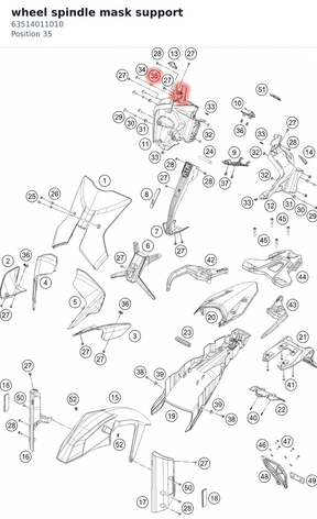 Diagram preview: wheel spindle mask support (63514011010)