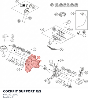 Diagram preview: COCKPIT SUPPORT R/S (60414011000)