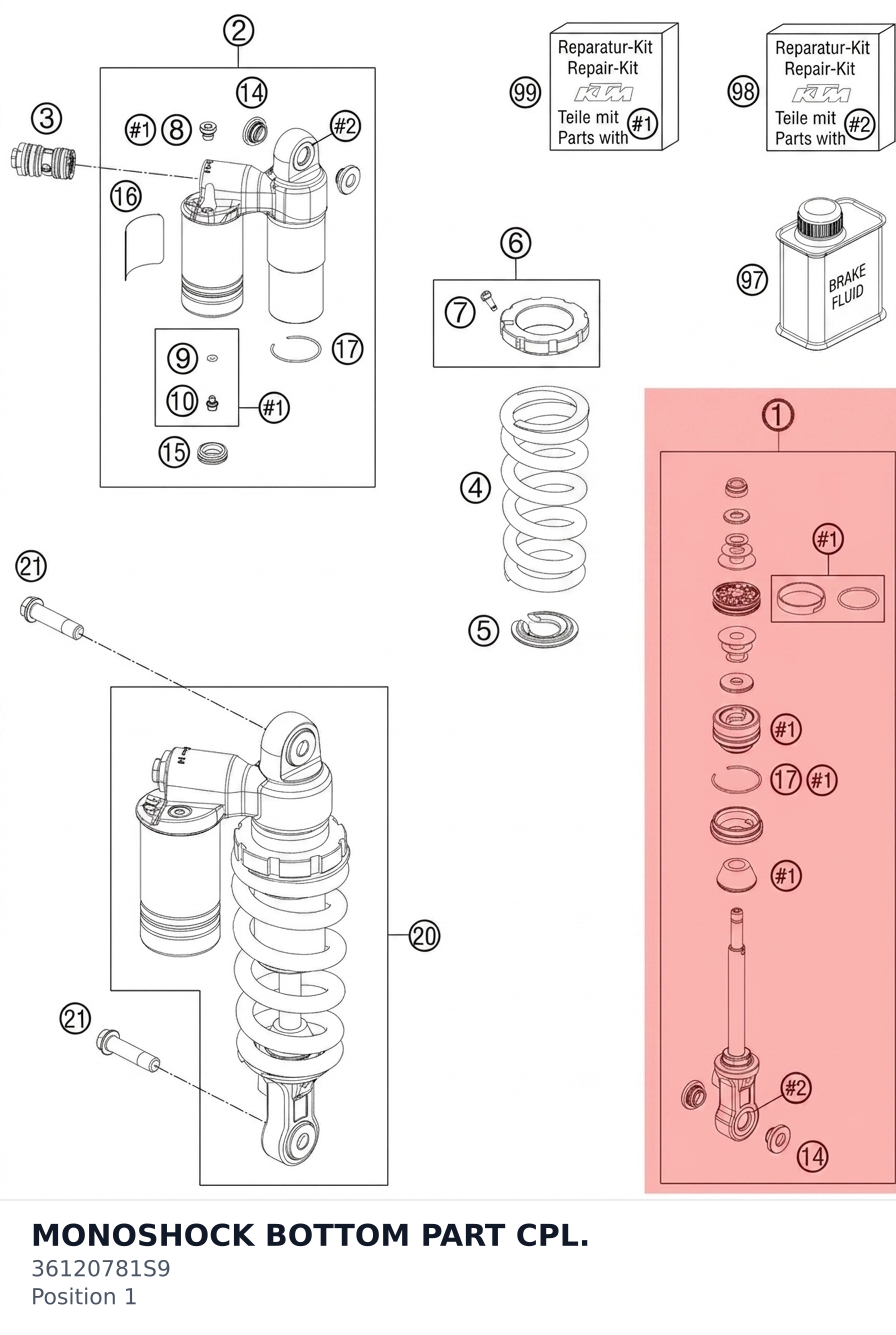 Diagram preview: MONOSHOCK BOTTOM PART CPL. (36120781S9)