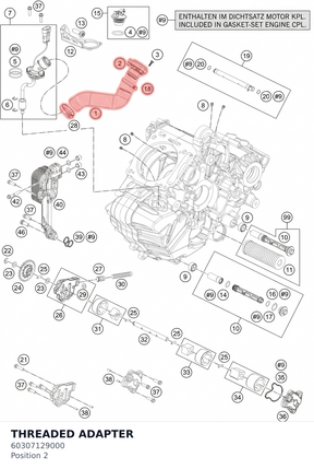 Diagram preview: THREADED ADAPTER (60307129000)