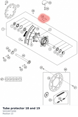Diagram preview: Tube protector 18  and 19 (50310073200)