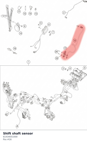 Diagram preview: Shift shaft sensor (61434051000)