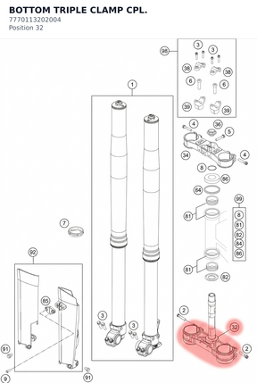 Diagram preview: BOTTOM TRIPLE CLAMP CPL. (7770113202004)