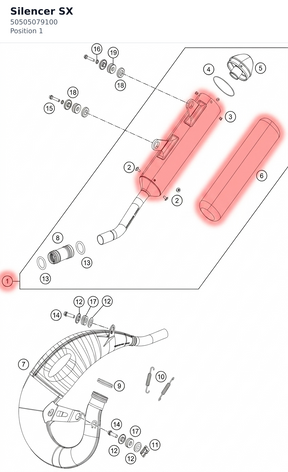 Diagram preview: Silencer SX (50505079100)