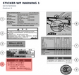 Diagram preview: STICKER WP WARNING 1 (60707699000)