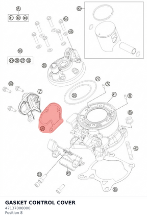 Diagram preview: GASKET CONTROL COVER (47137008000)