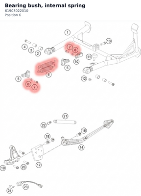 Diagram preview: Bearing bush, internal spring (61903022010)