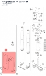 Diagram preview: Fork protection kit Sixdays 18 (77701094100EBD)