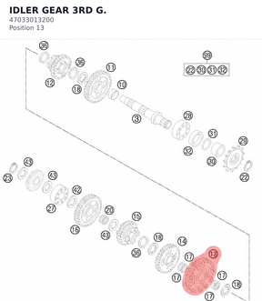 Diagram preview: IDLER GEAR 3RD G. (47033013200)