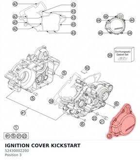 Diagram preview: IGNITION COVER KICKSTART (52430002200)
