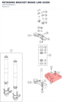 Diagram preview: RETAINING BRACKET BRAKE LINE GUIDE (C90701044000C1)