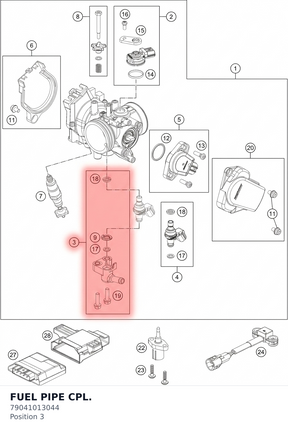 Diagram preview: FUEL PIPE CPL. (79041013044)