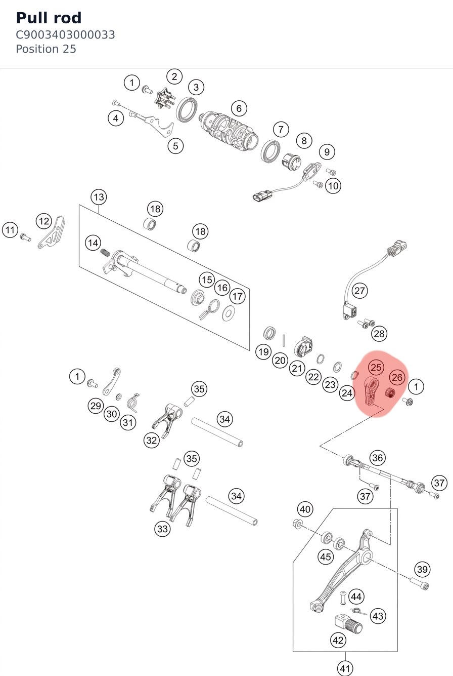 Diagram preview: Pull rod (C9003403000033)