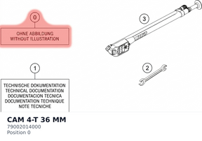 Diagram preview: CAM 4-T 36 MM (79002014000)