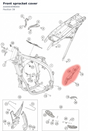 Diagram preview: Front sprocket cover (A44003096000)