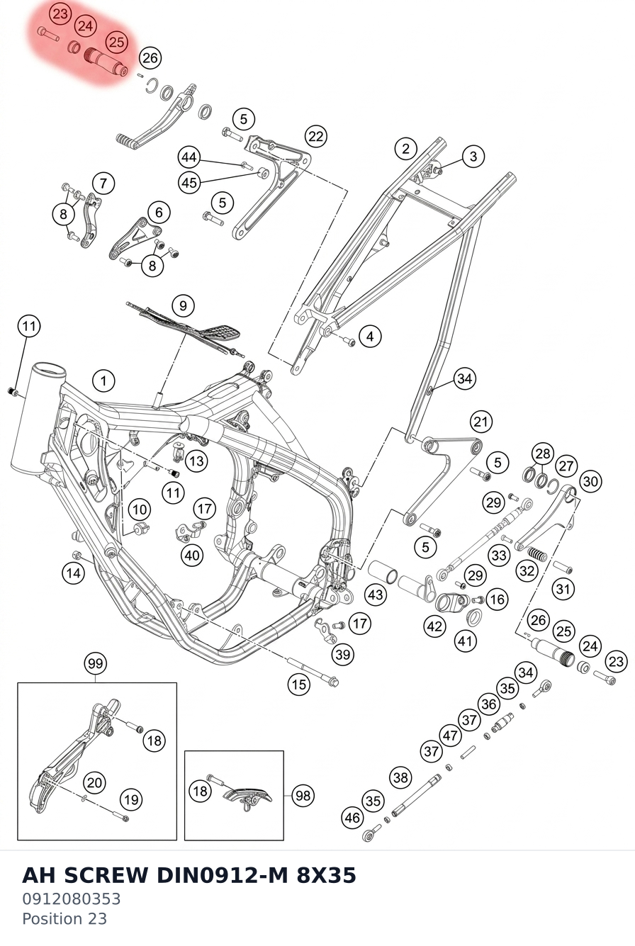 Diagram preview: AH SCREW DIN0912-M 8X35 (0912080353)