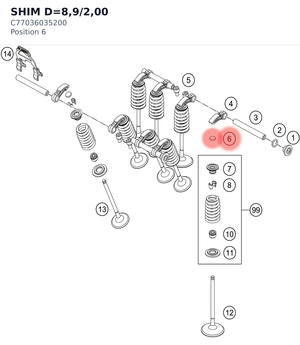 Diagram preview: SHIM D=8,9/2,00 (C77036035200)