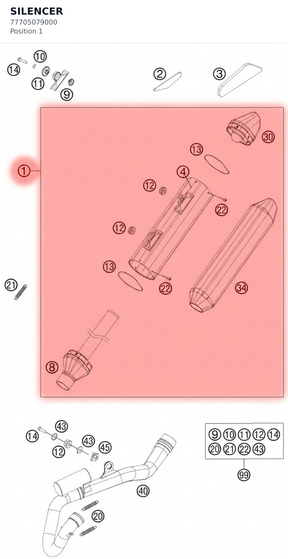 Diagram preview: SILENCER (77705079000)